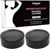 Unscented Body Bar Soap for Women with Oily Skin - Charcoal, Salicylic Acid, Hyaluronic Ac - Image 1