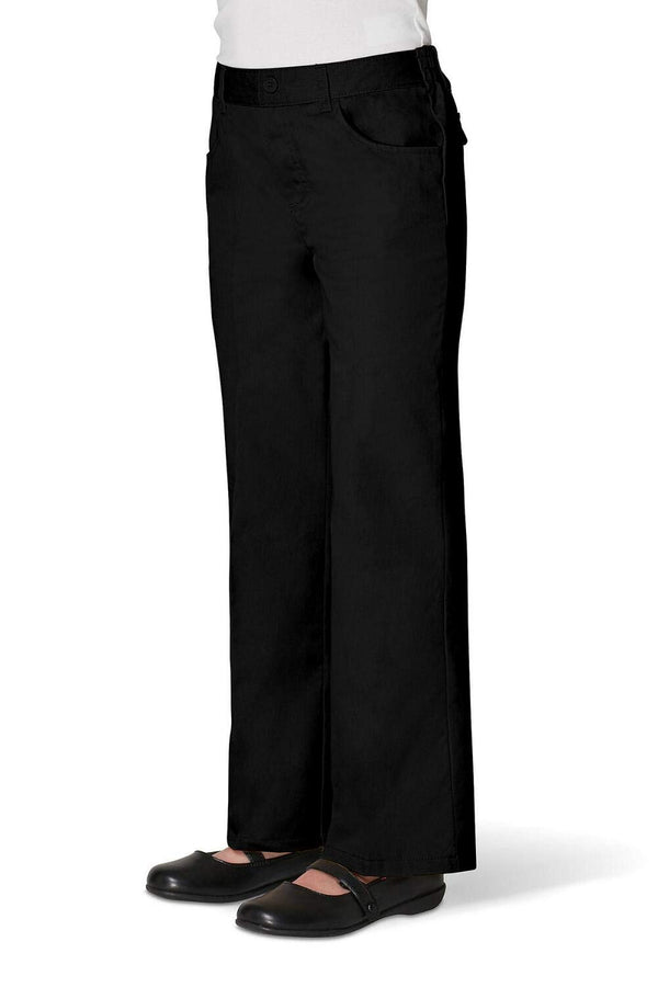 French Toast Girls' Pull-on Twill Pant (Standard & Plus), Bootcut Black, 3T