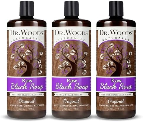 Dr. Woods Raw African Liquid Peppermint Black Soap - 32 Fl Oz - Personal Care