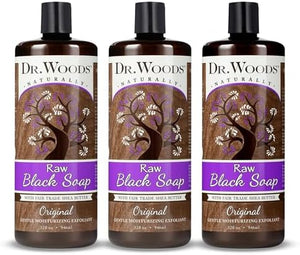 Dr. Woods Raw African Liquid Peppermint Black Soap - 32 Fl Oz - Personal Care
