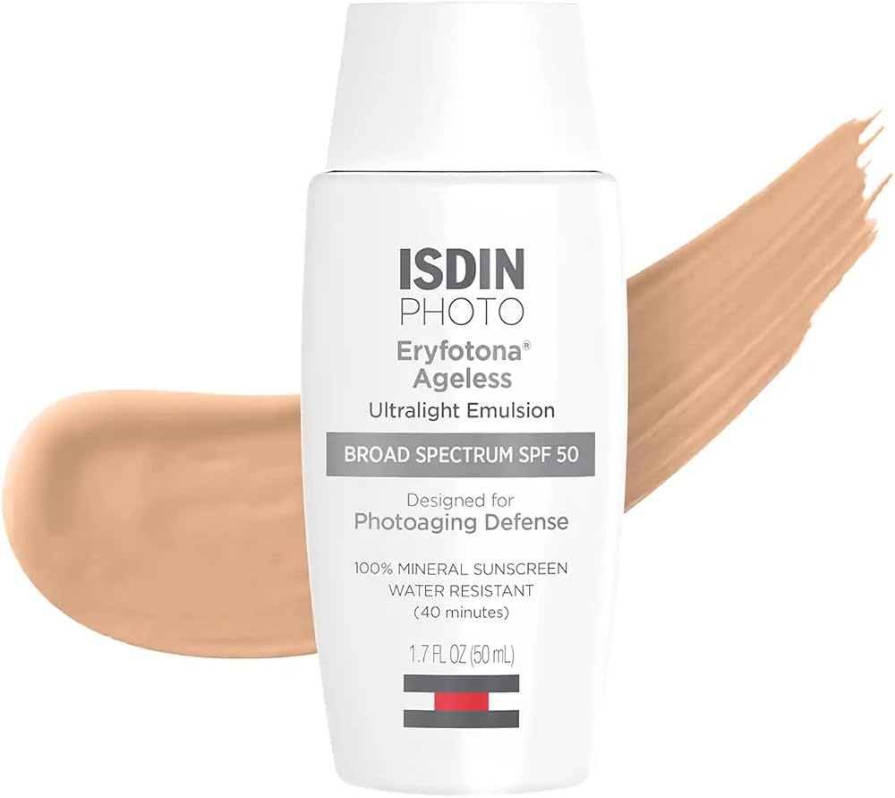 Isdin Eryfotona Ageless Tinted Mineral Face Sunscreen SPF 50 - Personal Care