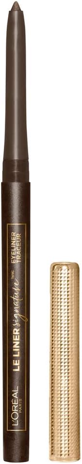 L'Oreal Paris Makeup Eyeliner, Le Liner Signature Mechanical Easy-Glide, Smudge Resistant Waterproof Eyeliner, Long Lasting Bold Color, Brown Denim, 0.011 oz, 1 count