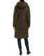 Cole Haan Women's Knee Length Hooded Quilted Down Coat, Forest - Medium Size