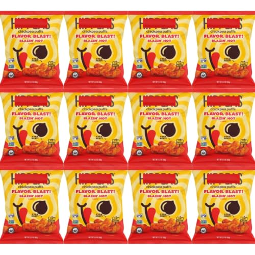 Chickpea Puffs Blazin' Hot Flavor, 1.3 oz Bags, 12 Pack - Personal Care