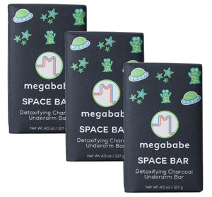 Megababe Space Bar, Detox Charcoal Underarm Bar, Odor Control, 4.5 oz - Personal Care