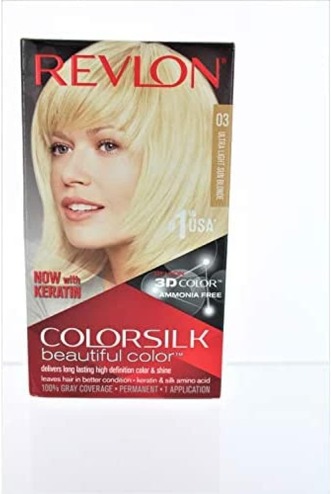 Revlon ColorSilk Hair Color, 03 Ultra Light Sun Blonde 1 ea (Pack of 3)