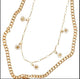 Exquisite Gold Layered 2 Row Butterfly Flower Necklace for Women by Charming Charlie