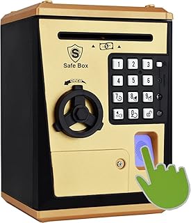Toy Safe Box, ATM Piggy Bank, Money Coin Savings Bank for Kids