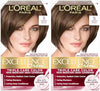 L'Oreal Paris Excellence Crème Permanent Hair Dye, Triple Care Hair Color with Hyaluronic Acid for 100% Gray Coverage, 5 Medium Brown, 1 Kit (Pack of 2) (Packaging May Vary)