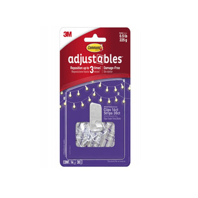17840Clr 14ES Adjustables Clips & Strips, Repositionable, 14 Clips, 30 Strips - Quantity 4 - Personal Care