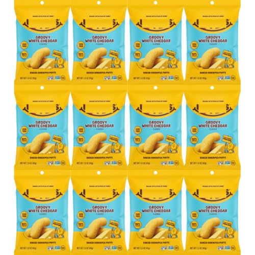 Chickpea Puffs Groovy White Cheddar, 1.5 oz Bags, 12 Pack - Personal Care