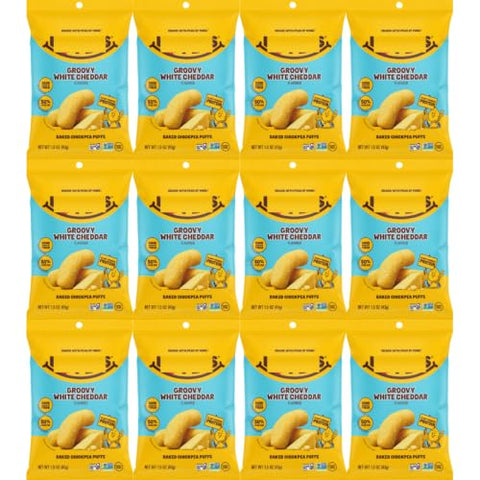 Chickpea Puffs Groovy White Cheddar, 1.5 oz Bags, 12 Pack - Personal Care
