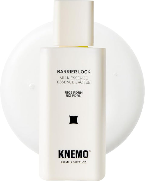 Knemo BARRIER LOCK Rice PDRN Milk Essence - Intense Hydrating Barrier Repair Milky Toner with 6 Ceramides Deep Moisture for Dry, Sensitive, & Irritated Skin
