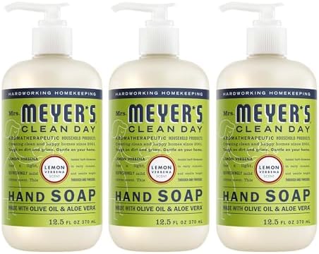MRS. MEYER'S CLEAN DAY Liquid Hand Soap, Lemon Verbena, 12.5 fl oz, 3 Pack
