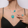 BIG TOP DEALS USA Turquoise Jewelry Exotic Shape Pendant Vintage Necklace for Women – Hand - Image 3
