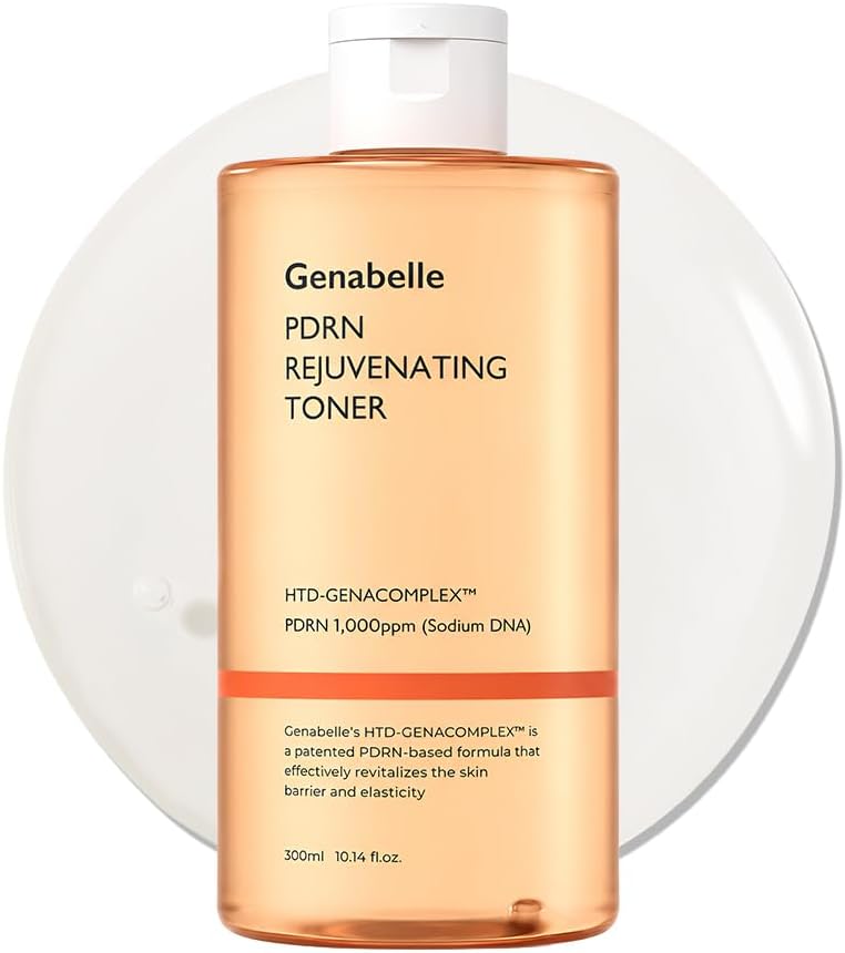 Genabelle PDRN Rejuvenating Toner - Deep Hydration & Skin Barrier Support with PDRN, Panthenol, Hyaluronic Acid - Soft & Clear Skin - Glass Skin - 10.14 fl.oz/300ml
