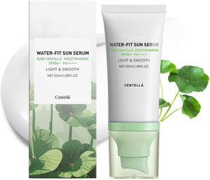 Centella Sunscreen, Hyalu Cica Water Fit Sun Serum, Light Hydrating Face Sunscreen for All Skin Type and UV Defense.(Green) - Personal Care