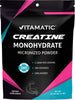 Vitamatic Creatine Monohydrate Powder – 5000 mg Per Serving, 1 kg, Unflavored, Micronized Creatine Supplement, Vegan, Non-GMO, Gluten Free