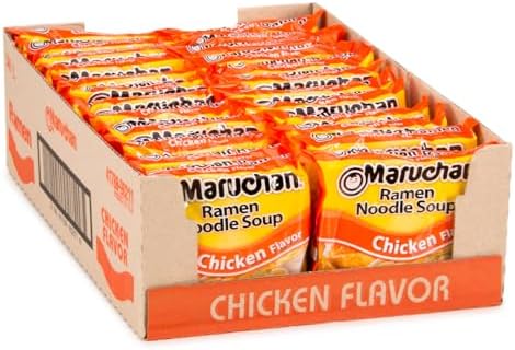 Maruchan Ramen Noodle Soup, Chicken Flavor – Japanese-Style Instant Noodles, Quick & Easy Meal for Kids, Students & Busy Families – 3 Oz. (24 Pack) - Personal Care