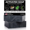 Activated Charcoal Tea Tree Soap with Peppermint (2- oz Soap Bars), Vegan Bath Bars with O - Image 1