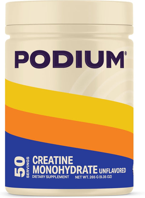 Podium Creatine Monohydrate Powder, Unflavored, 50 Servings