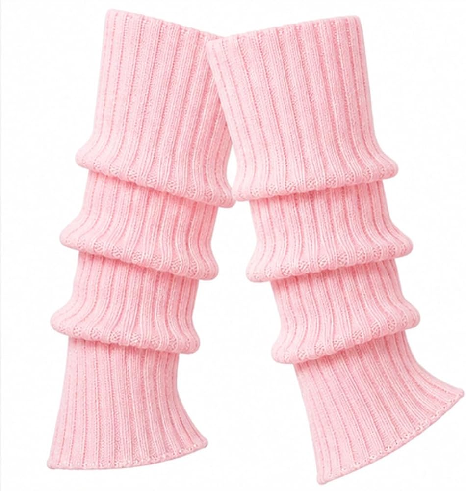 Moret Kids Girls' Ballet and Dance Silver Lurex Legwarmers - Sparkling Glitter 80s Costume Accessories for Gymnastics Warm Up and Active Play, Pink, One Size