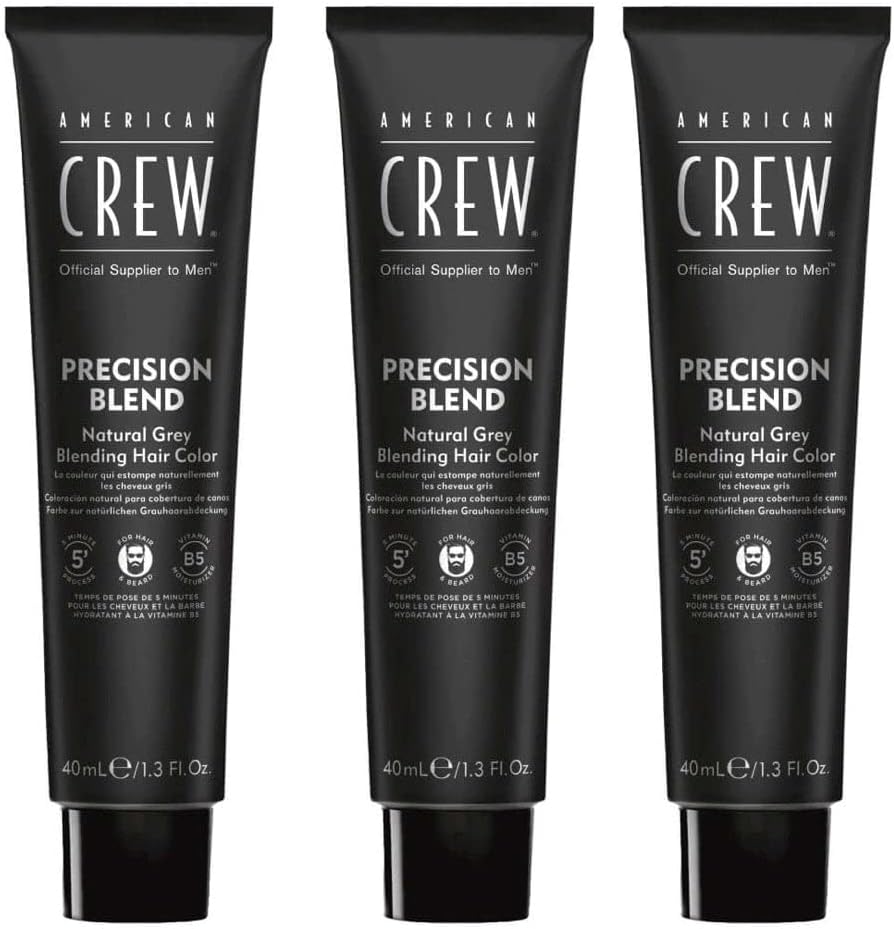 American Crew Men's Temporary Hair Color, Temporary Hair Dye, Natural Gray Coverage, Mednatural, 1.35 Fl Oz
