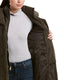 Cole Haan Women's Knee Length Hooded Quilted Down Coat, Forest - Medium Size