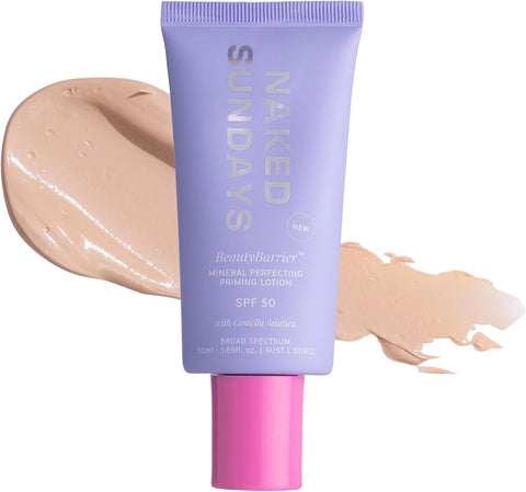 Naked Sundays BeautyBarrier Mineral Sunscreen Primer SPF 50, 50ml - Personal Care