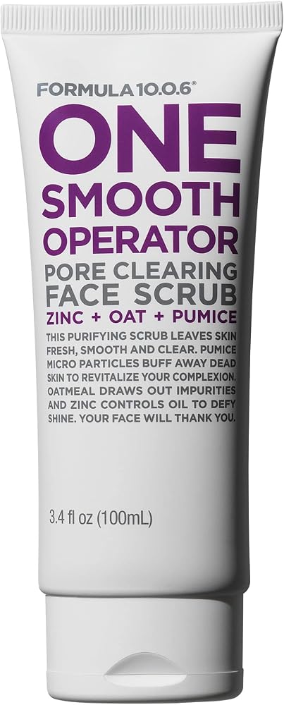 Formula 10.0.6 One Smooth Operator (3.4 Fl. Oz.) Pore Clearing Face Scrub that Leaves Skin Fresh, Smooth & Clear -Vegan, Paraben-Free & Cruelty-Free - Personal Care