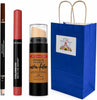 BIGTOPDEALSUSA Beauty Gift Set, Curated Trio with Foundation, Lipstick and Eye Product, Br - Image 1
