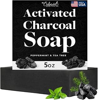 Charcoal Soap – Natural Activated Charcoal Black Soap Bar for Face & Body - Personal Care