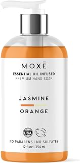 Moxe All Natural Hand Wash, Jasmine Orange Fragrance, 12oz, Gentle Formula - Personal Care