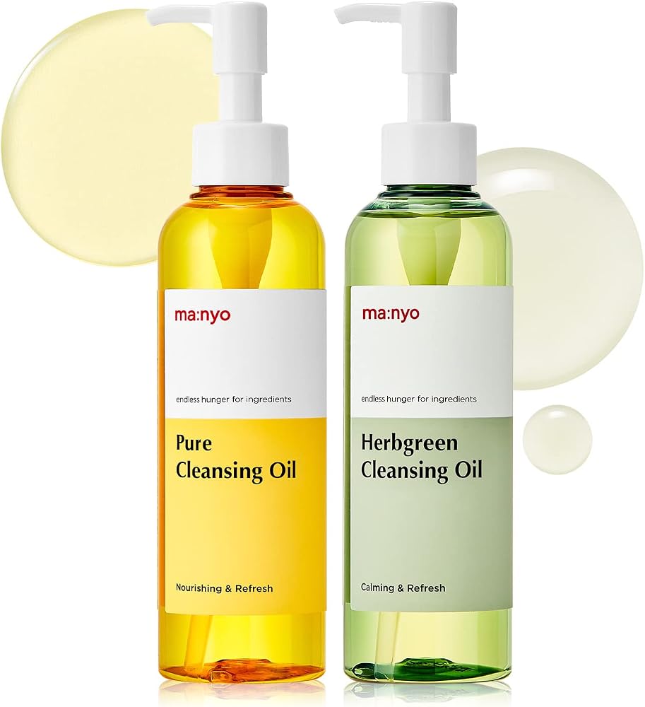 Manyo Best Double Cleansing Duo, Pure Cleansing Oil 6.76 fl oz (200ml), Pure & Deep Cleansing Foam 5.41 fl oz (160ml), Blackhead Remover, Korean Skin Care
