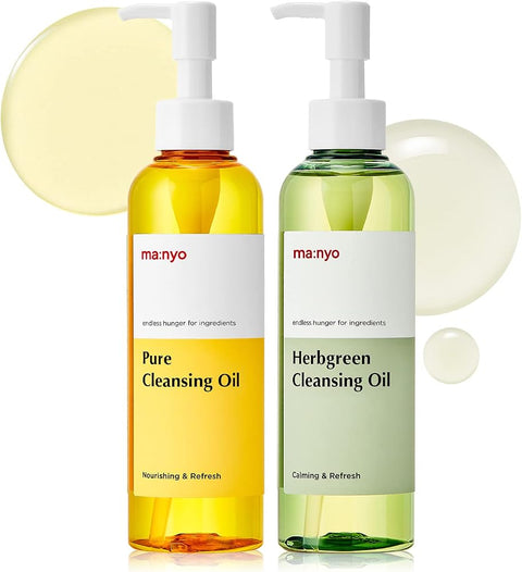 Manyo Best Double Cleansing Duo, Pure Cleansing Oil 6.76 fl oz (200ml), Pure & Deep Cleansing Foam 5.41 fl oz (160ml), Blackhead Remover, Korean Skin Care