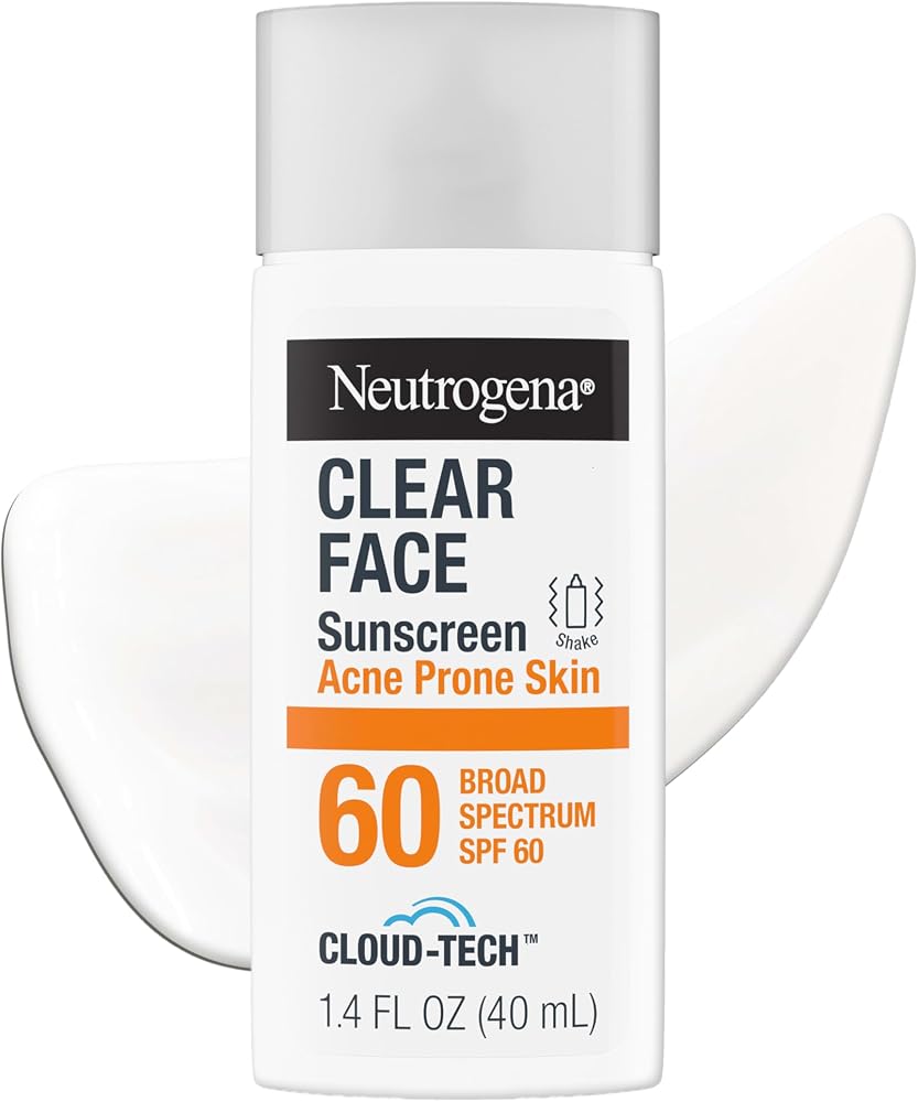 Neutrogena Clear Face Sunscreen Acne-Prone Skin SPF 60 with BEMT, 1.4 Fl Oz - Personal Care