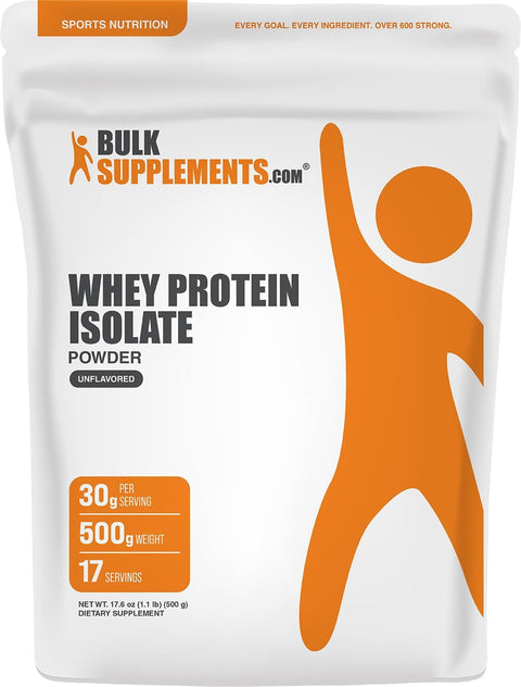 BulkSupplements.com Whey Protein Isolate Powder - 500g (Pack of 1)