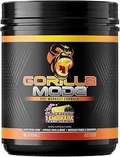 Gorilla Mode Pre Workout - Massive Pumps | 812g (BlackBerry Lemonade)
