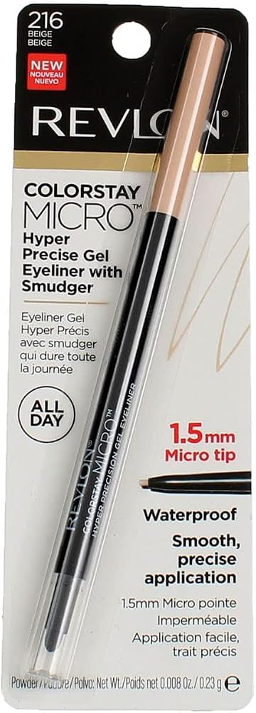 REVLON Colorstay Micro hyper Precision Gel Eyeliner, Waterproof, Long wearing, 0.009 oz, beige