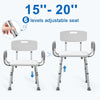 HOMLAND Shower Chair for Inside Shower with Padded Armrests and Back - Image 4
