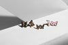 Charming Charlie 3 Pairs of Gold-Plated Butterfly Stud Earrings Set - Flutter in Elegance  - Image 2