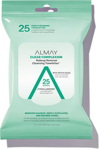 Almay Clear Complexion Makeup Remover Cleansing Towelettes, 25 Count