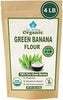 4 LB Organic Green Banana Powder - Superfood Prebiotic Resistant Starch for Smoothies - High Fiber Flour Alternative for Baking