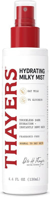 Thayers Milky Mist with Oat Milk & 7% Glycerin, Facial Spray for Skin Barrier Repair & 24 Hour Hydration, Toner Spray Made for All Skin Types, Fragrance-Free, 4.4 fl oz