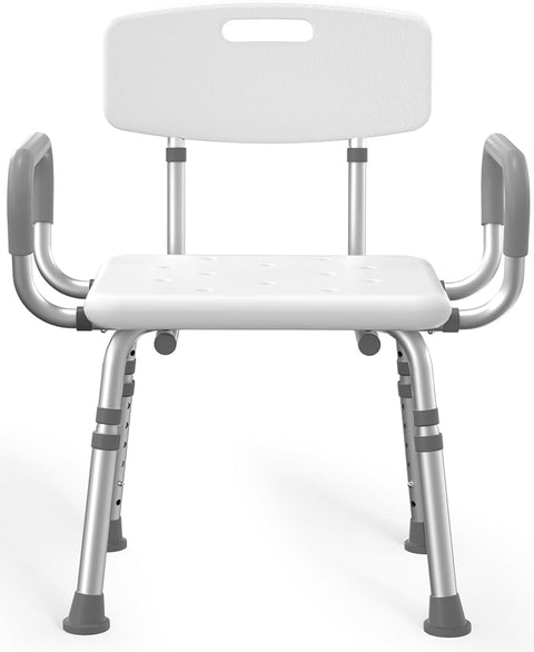 HOMLAND Shower Chair for Inside Shower with Padded Armrests and Back