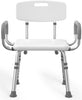 HOMLAND Shower Chair for Inside Shower with Padded Armrests and Back - Image 1