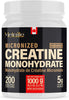 Creatine Monohydrate Powder 200 Servings, Micronized Powder, Muscle Growth, Unflavored, Ideal for Athletes & Fitness Enthusiasts, Third Party lab Tested, Vegan, 1000 g