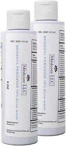 Medcore Benzoyl Peroxide 10% Acne Wash Cleanser 5 Oz (Pack of 2) - Personal Care