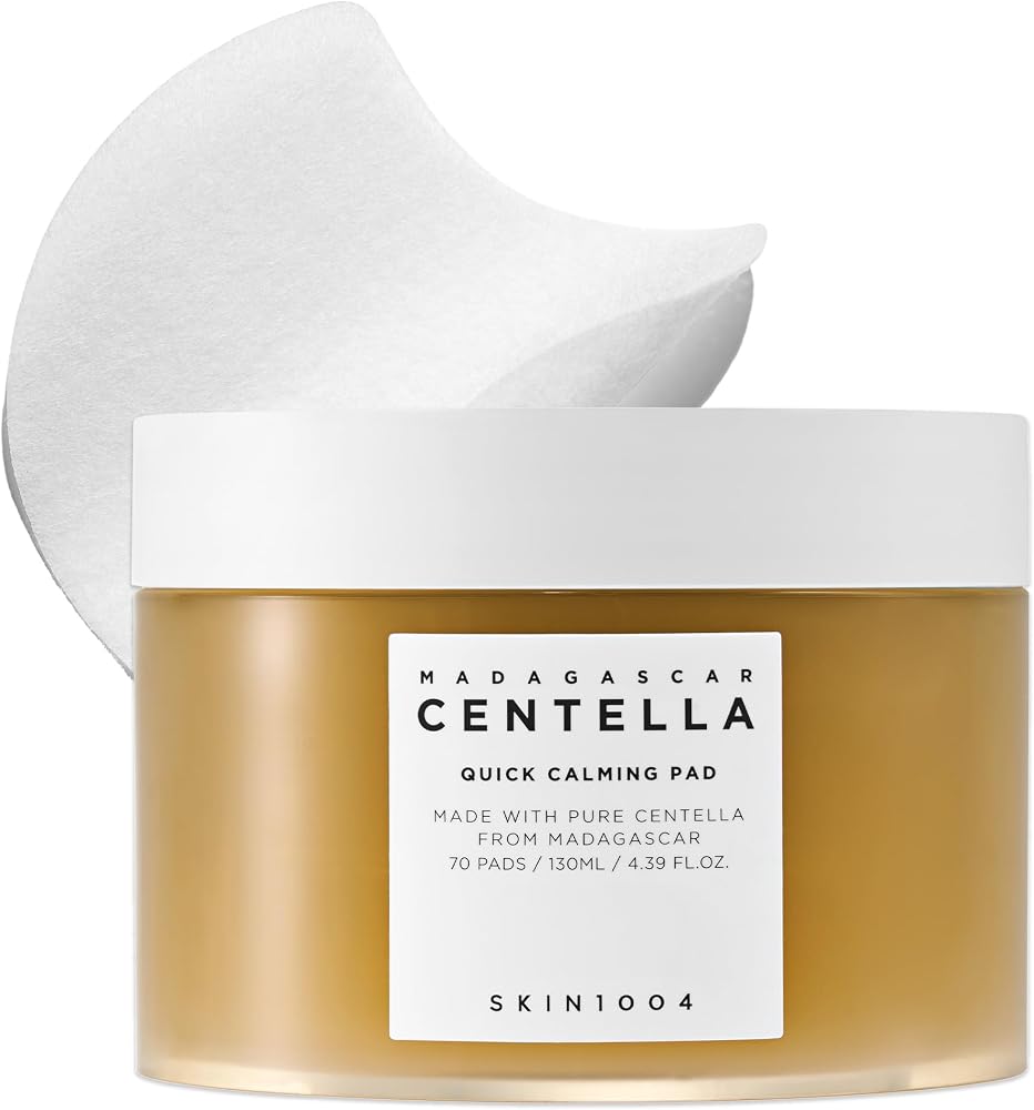 Skin1004 Centella Quick Calming Pad, 70 Pads, Korean Face Toner Pad with Madagascar Centella Asiatica & Hyaluronic Acid, Hydrating & Soothing Facial Toner Pads for Gentle Exfoliation, Korean Skin Care