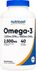 Nutricost Omega 3 Fish Oil (2500MG) 120 Softgels, 40 Servings